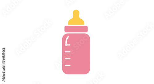 Baby bottle feeding essentials for newborn babies and infants optimal nutrition and care guide pink vector