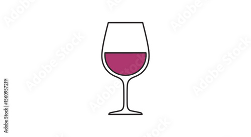 Red wine glass vector illustration for wine tasting events and wine bar promotions and wine related designs vector