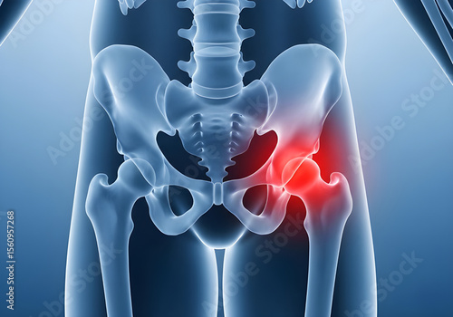 Hip Pain Anatomy Illustration Medical