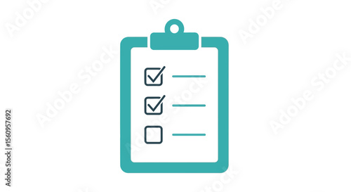 Checklist clipboard to do list task management project management business planning survey form 100 char vector
