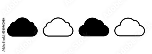 Cloud icon logo design. cloud sign and symbol