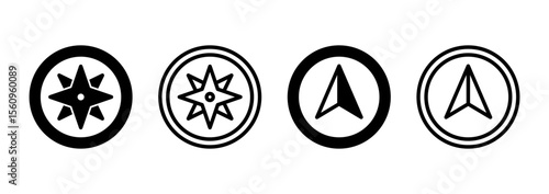 Compass icon logo design. arrow compass icon sign and symbol