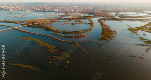Wallpaper Mural aerial view of the river Torontodigital.ca