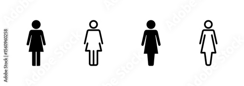 Female icon logo design. woman sign and symbol