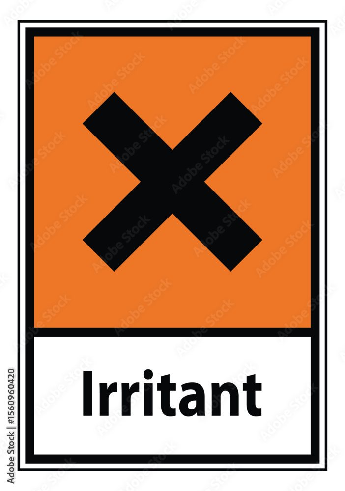 Obraz premium Warning Sign for Irritant Hazard with Clear Visual Symbol Representation