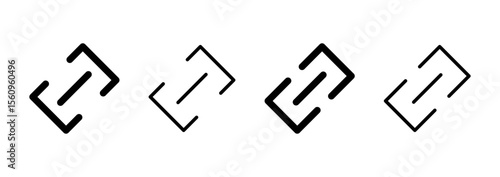 Link icon logo design. Hyperlink chain sign and symbol
