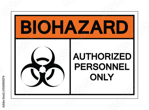 Caution Biohazard Sign for Restricted Area Access and Safety Compliance