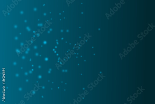 Shining blue abstract background with glowing particles, stars, and snowflakes, perfect for winter holiday designs
