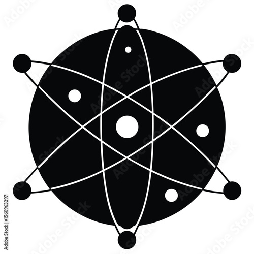 physicist element isolated astrophysics chart on white background