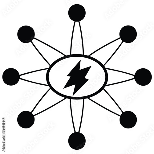 physicist element isolated charged particles diagram on white background