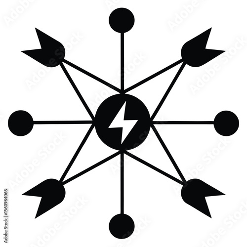 physicist element isolated energy transfer diagram on white background