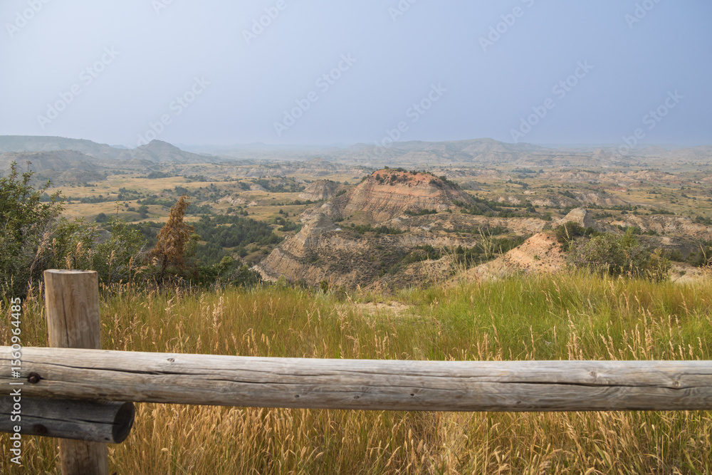 Fototapeta premium The Badlands rock formations at Theodore Roosevelt National Park, North Dakota