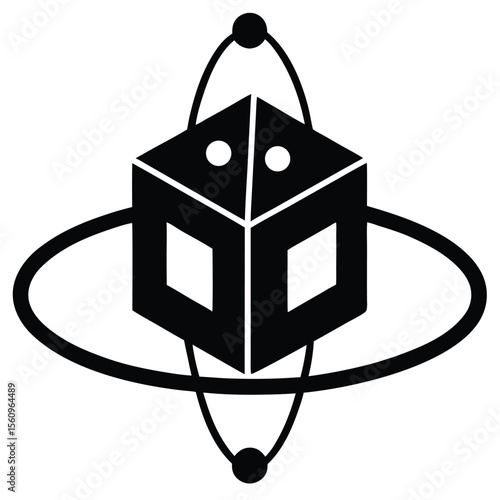 physicist element isolated heisenberg s uncertaint  on white background