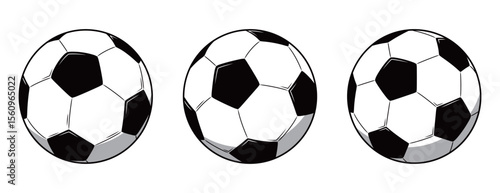 football icon illustration set (vector, cutout)