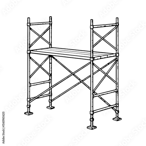 scaffolding line icon vector on white background
Vector line icon on white background