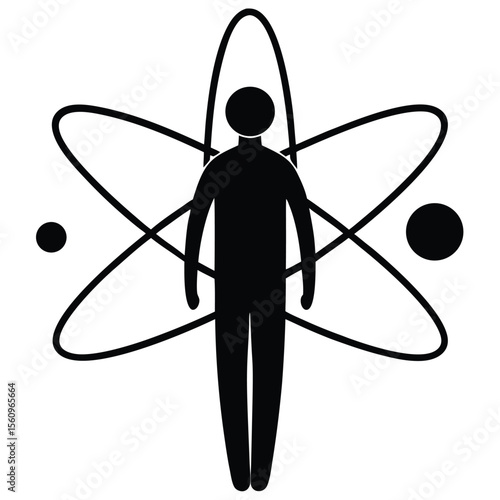 physicist element isolated photon on white background