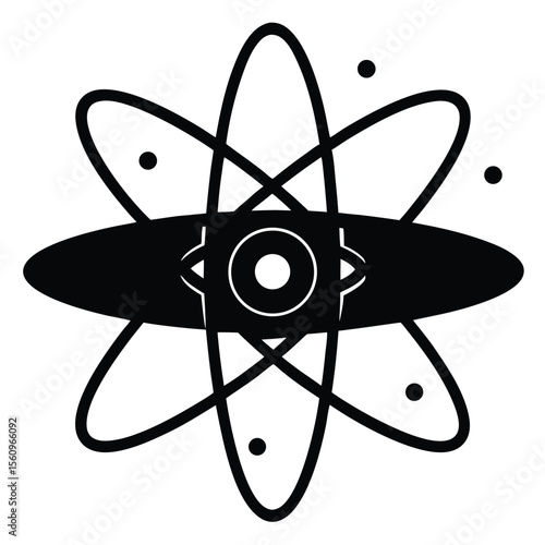 physicist element isolated space exploration diagram on white background