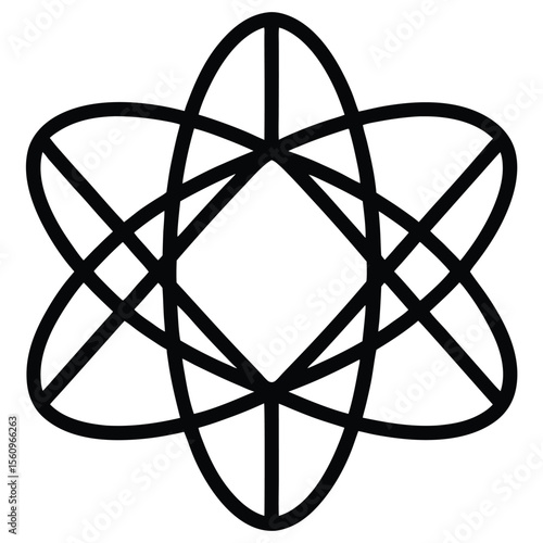 physicist element isolated string theory model on white background