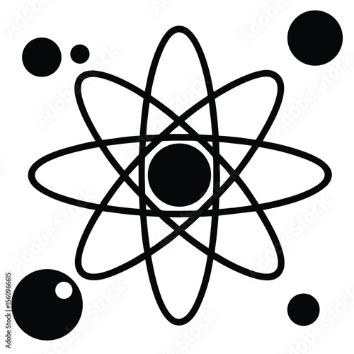 physicist element isolated vector diagrams on white background