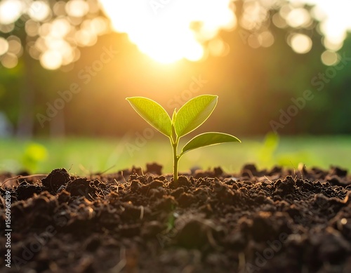 Wallpaper Mural Delicate sprout emerging in spring symbolizing new beginnings Torontodigital.ca