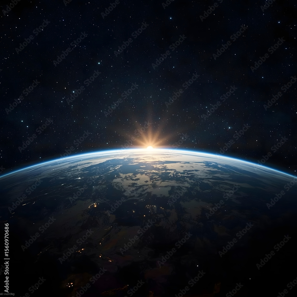 Obraz premium Dramatic Close-Up of the Sun with Solar System in Space – Intense Cosmic Energy