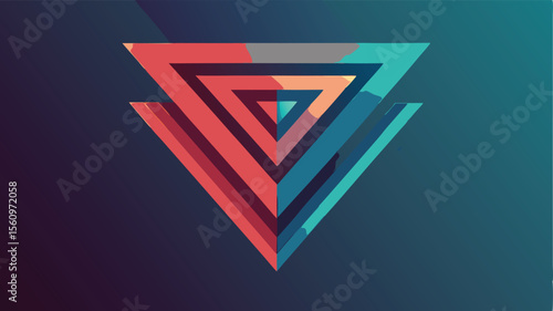 Abstract geometric triangle design with gradient colors and modern visual appeal