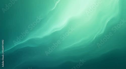 Deep blue ocean waves reflect sunlight under a sky with abstract clouds