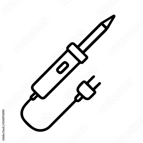 soldering iron line icon vector on white background
Vector line icon on white background