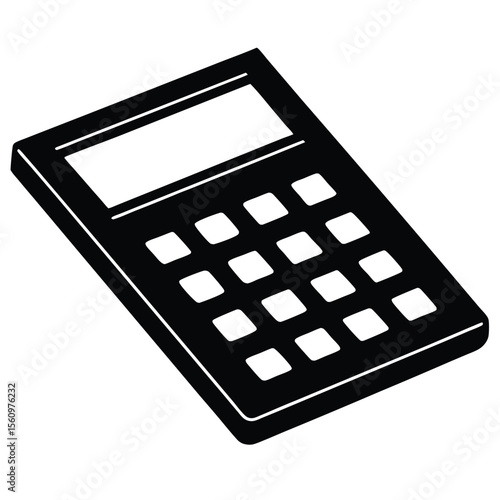  Mathematician element isolated calculator on white background
