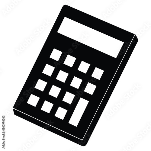  Mathematician element isolated calculator on white background