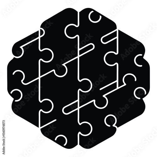  Mathematician element isolated logic puzzle on white background