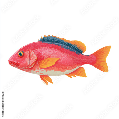 vector illustration of fish isolated in White Background, fish vector