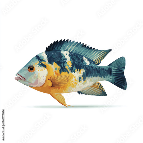 vector illustration of fish isolated in White Background, fish vector
