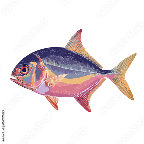 vector illustration of fish isolated in White Background, fish vector