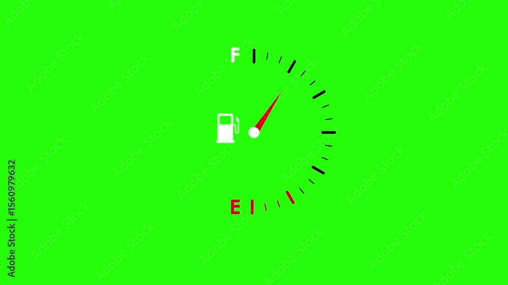 fuel indicator sign on vehicle, animated digital analog vehicle fuel indicator E F full empty 4k looping croma fuel indicator sign on vehicle, animated digital analog vehicle fuel indicator E F full empty 4k looping croma