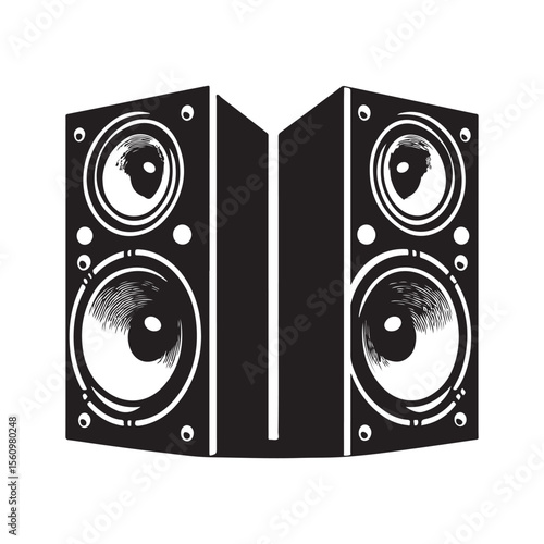 speakers isolated on white background