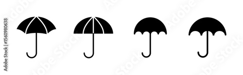 Umbrella icon set. umbrella sign icon
