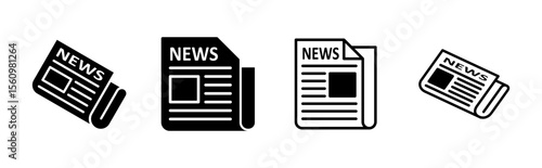 Newspaper icon set. news paper vector sign