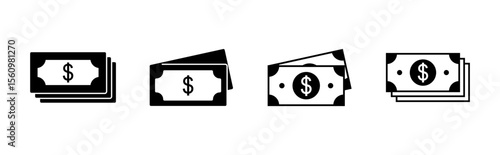 Money icon set. Money vector icon.