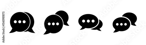 Chat icon set. speech bubble icon. comment icon vector. message. contact us
