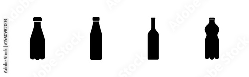 Bottle icon set. bottle vector icon
