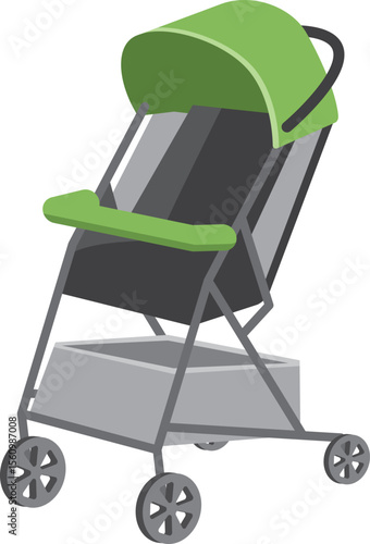 シンプルなベビーカーのイメージイラスト