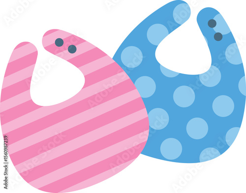 ベビー用のかわいいよだれ掛けのイメージイラスト