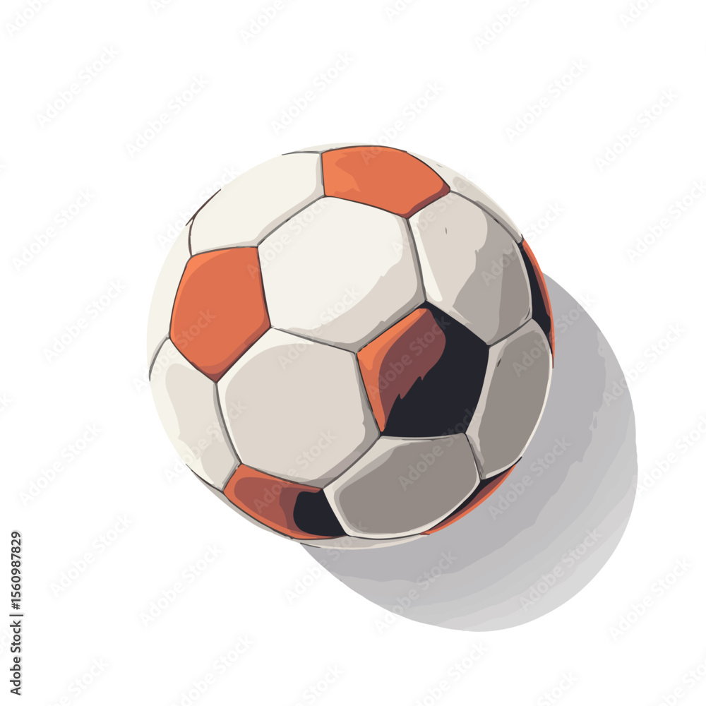 Fototapeta premium vector illustration of football ball isolated in White Background, football ball vector