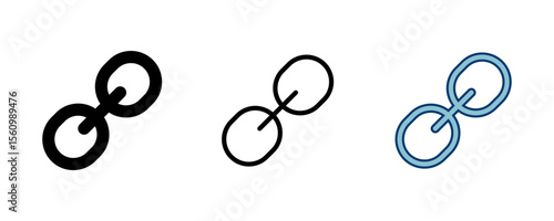 External link symbol icon vector. Link icon isolated on white background. Link vector icon. Hyperlink chain symbol