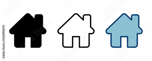 Home icon vector isolated on white background. House vector icon. Address