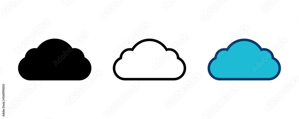 Cloud icon vector isolated on white background. cloud computing icon Cloud icon vector isolated on white background. cloud computing icon