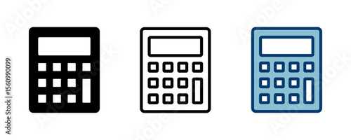 Calculator icon vector isolated on white background. Calculator vector icon. Accounting icon