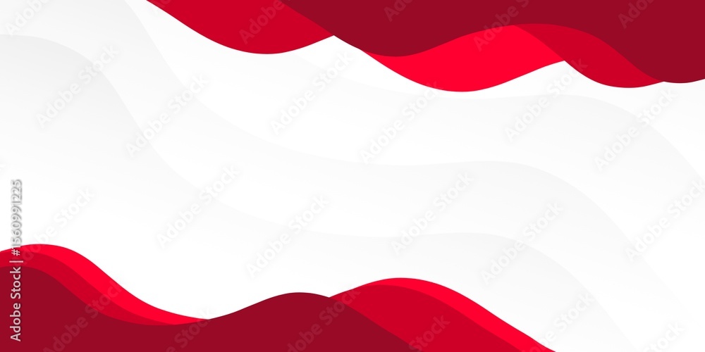 Fototapeta premium Red and white abstract wave background perfect for modern corporate presentations and digital designs.