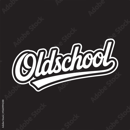 Oldschool – Bold Retro Cursive Logo with Dynamic Motion